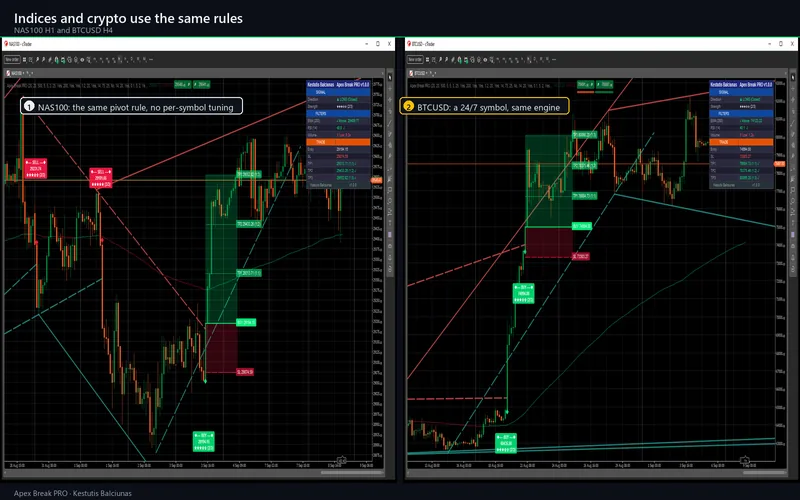 Apex Break PRO for cTrader: Indices and crypto use the same rules