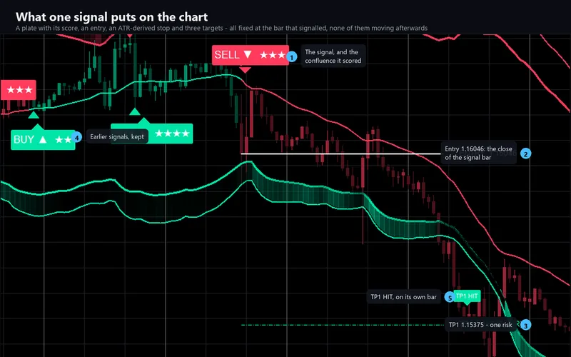 Reverse RSI Phantom for cTrader: What one signal puts on the chart