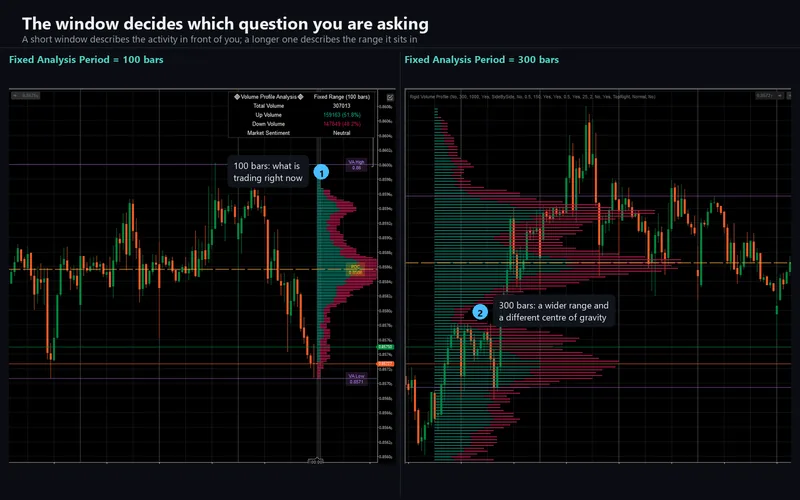 Rigid Volume Profile for cTrader: The window decides which question you are asking