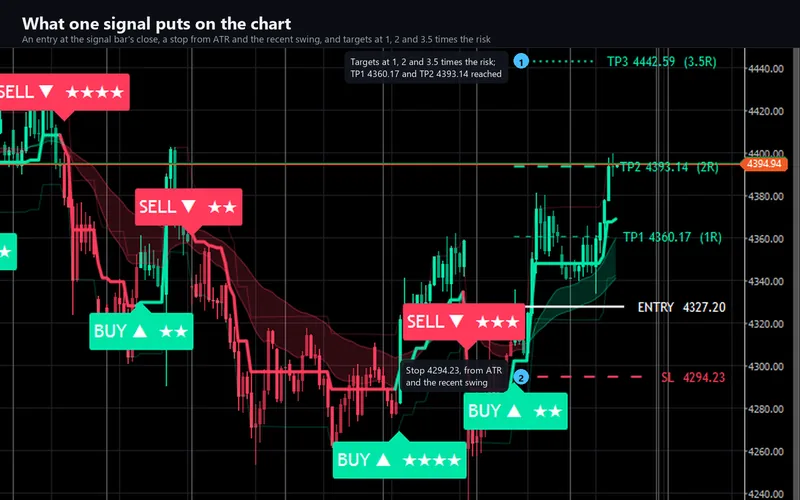 Voidbreak Buy Sell Pro for cTrader: What one signal puts on the chart